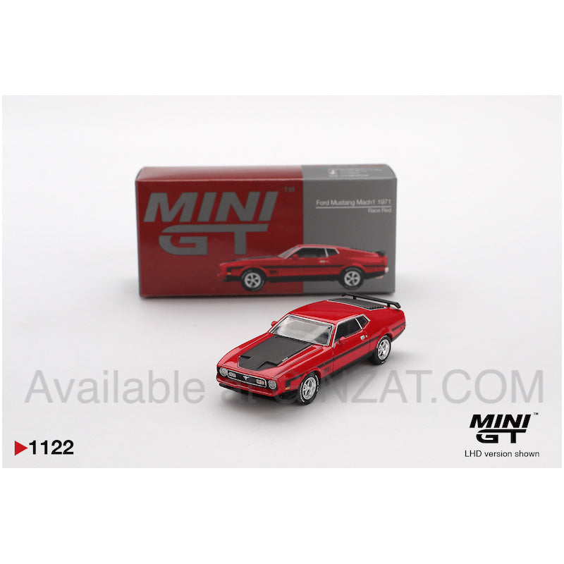 Ford Mustang Mach1 1971 (Race Red) (LHD), MINI GT No.1122 diecast model car