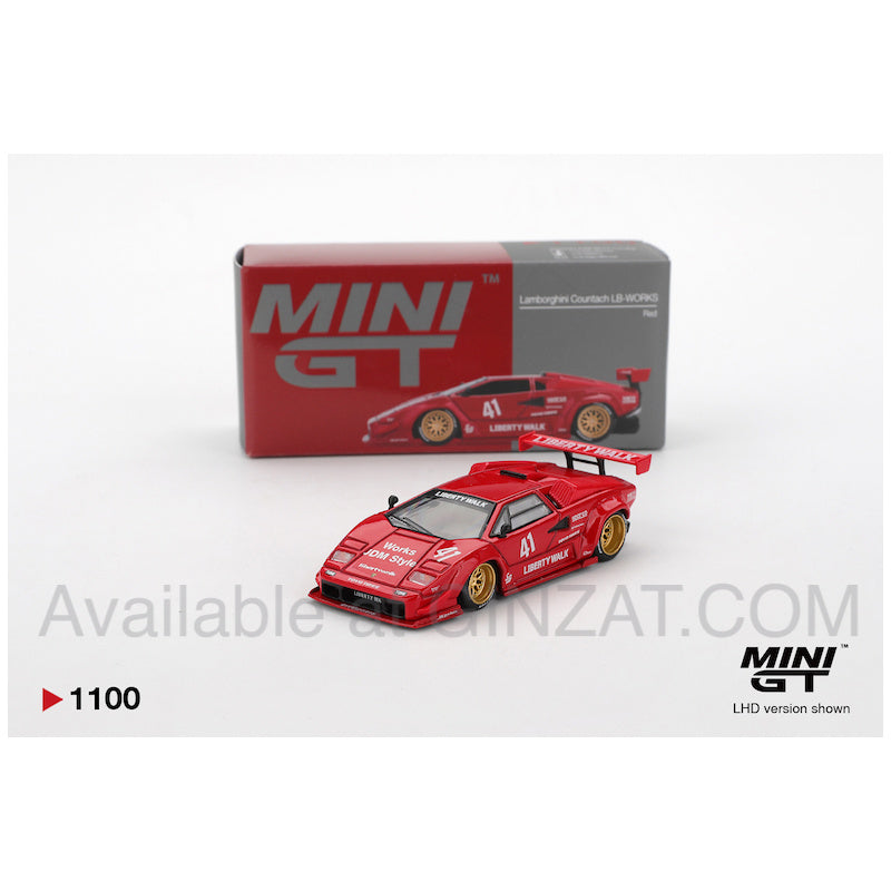 MINI GT 1/64 No. 1100 Lamborghini Countach LB-WORKS Red (LHD)