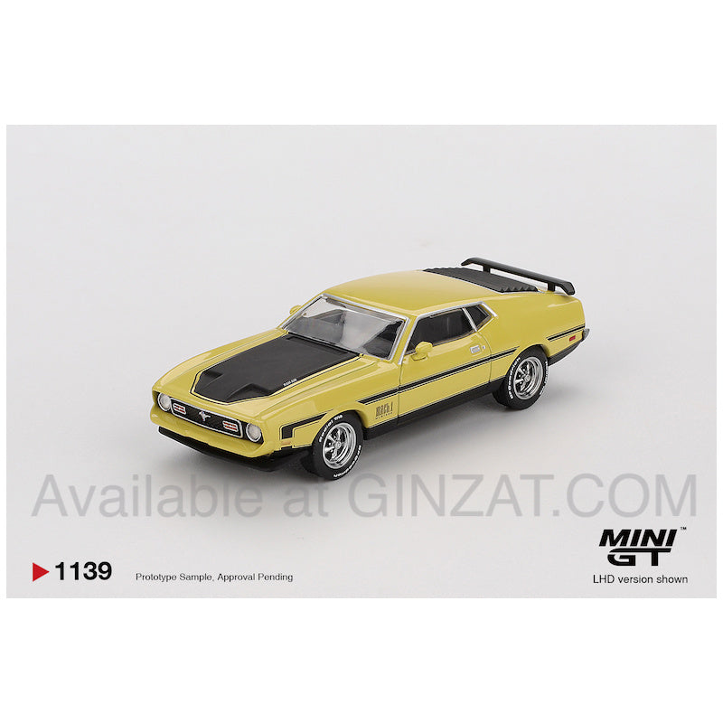 MINI GT 1/64 No. 1139 Ford Mustang Mach1 Grabber Yellow (LHD)