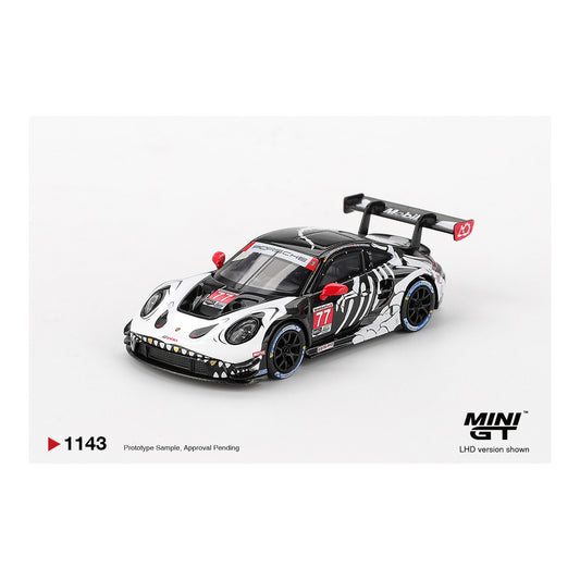 MINI GT 1:64 Porsche 911 GT3 R #77 AO Racing 2025 IMSA Petit Le Mans MGT01143