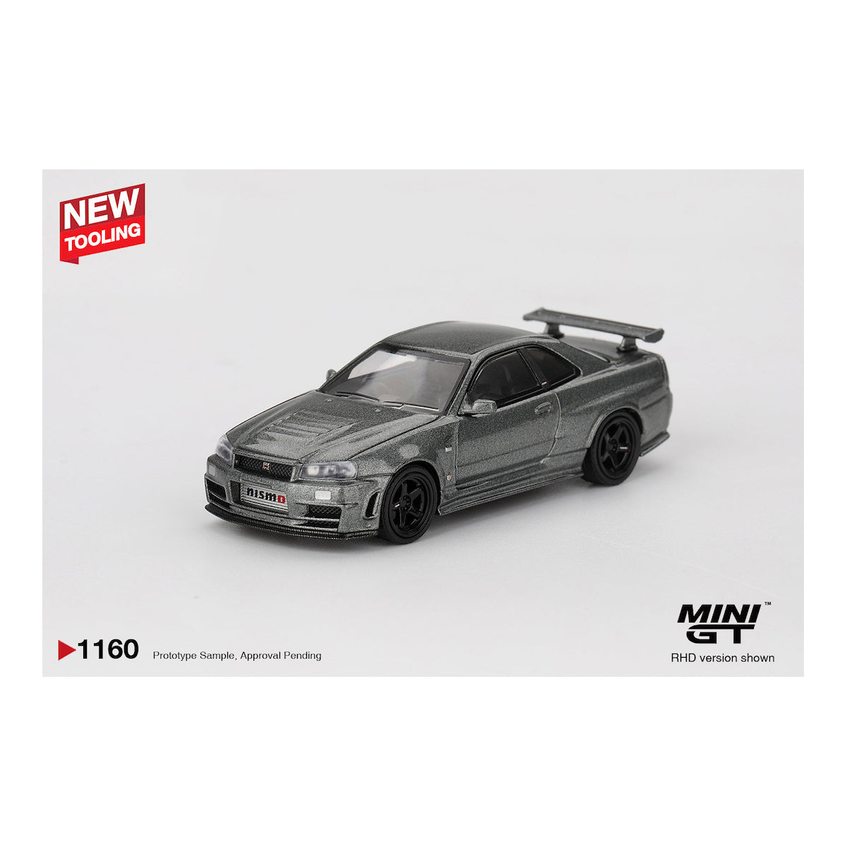 MINI GT 1:64 Nissan Skyline GT-R (R34) 1999 Dark Metal Grey MGT01160