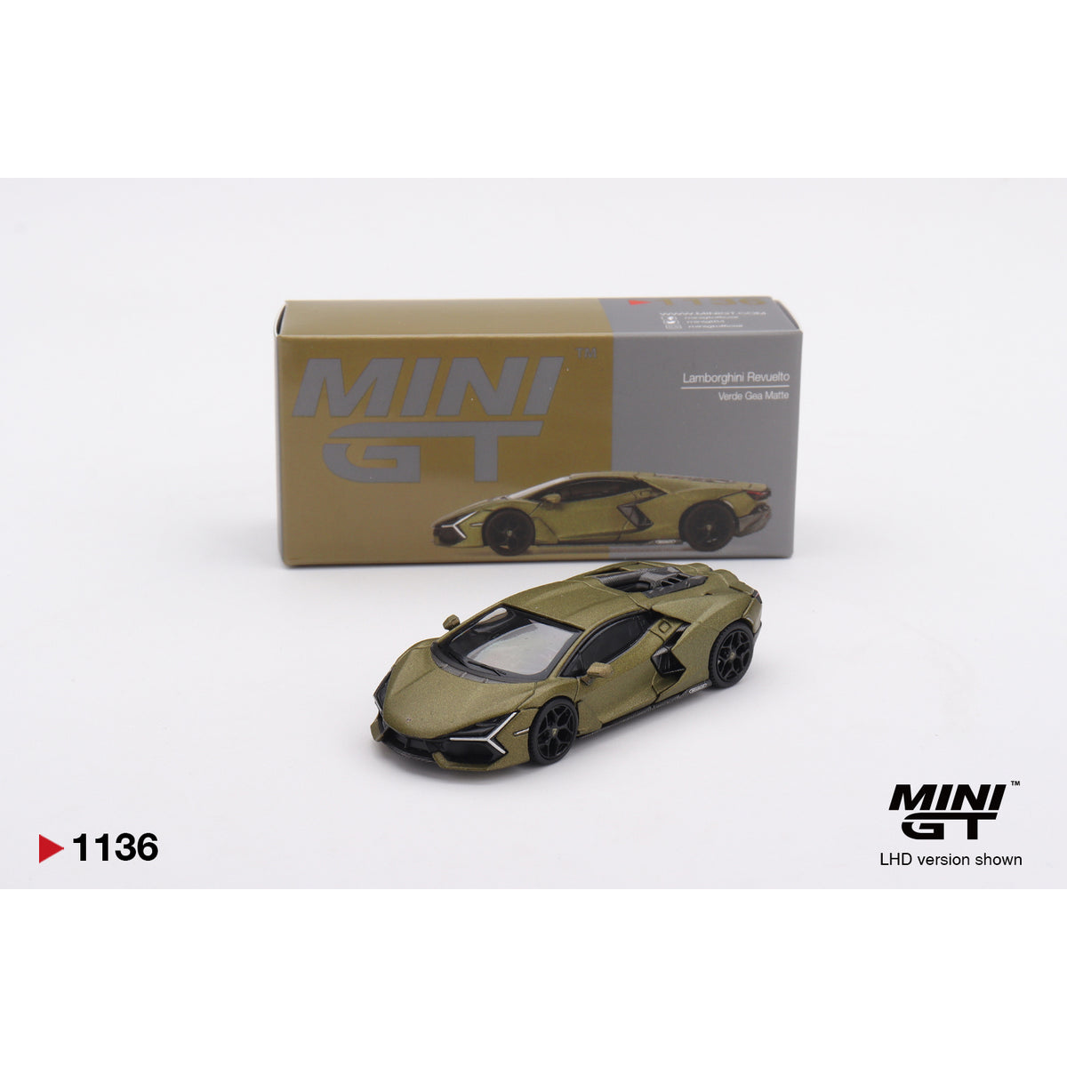 MINI GT 1/64 Lamborghini Revuelto (Verde Gea Matte) MGT01136
