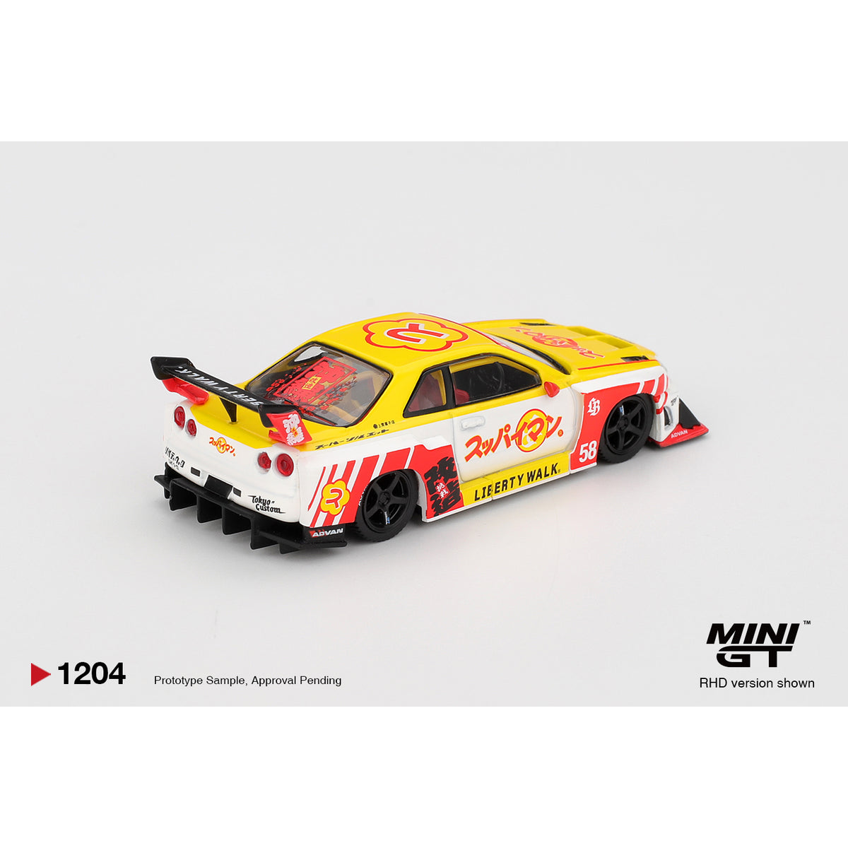 MINI GT 1/64 Nissan LB-ER34 Super Silhouette SKYLINE Suppaiman Okinawa MGT01204