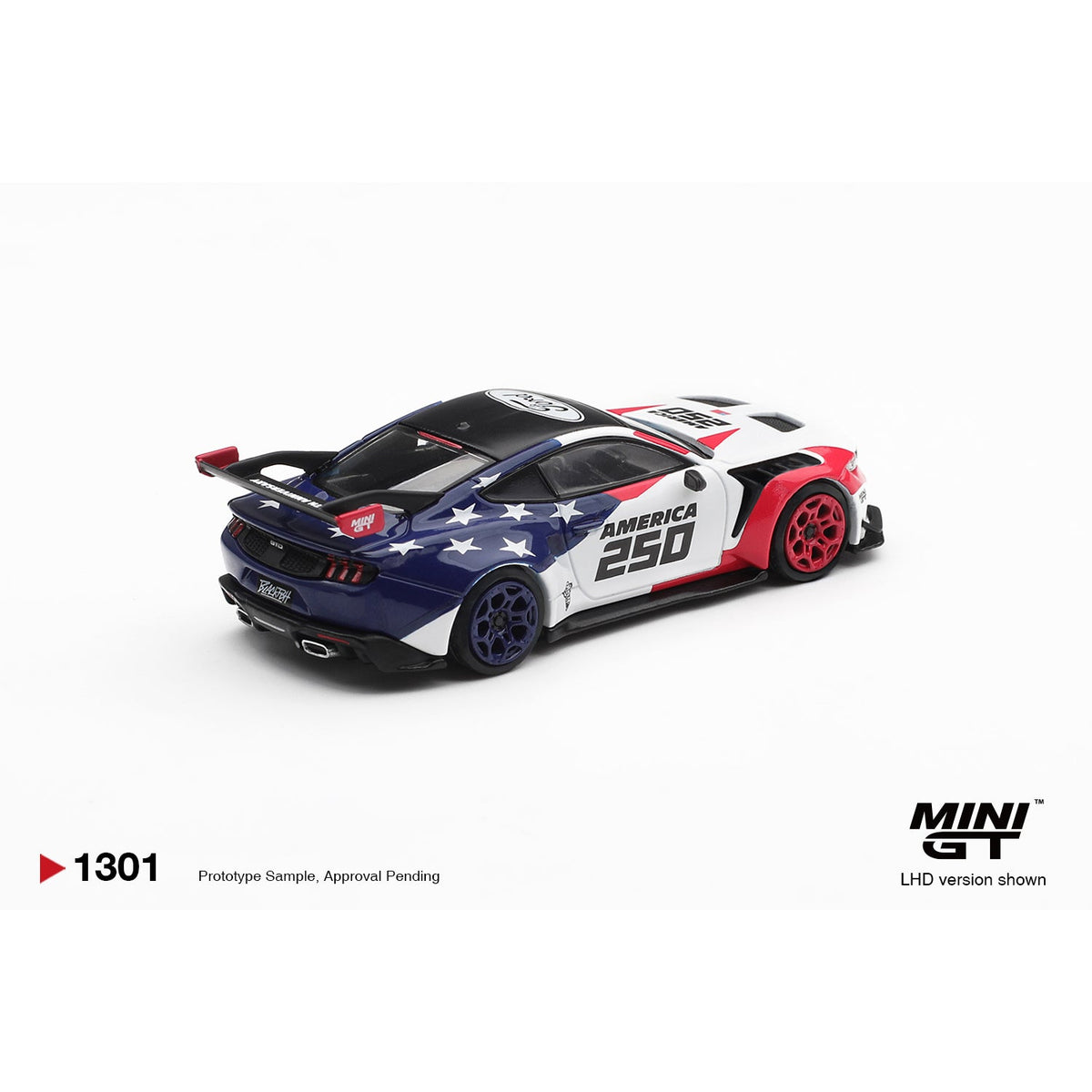 MINI GT 1/64 Ford Mustang GTD America 250 (USA Exclusive) MGT01301-BL Blister Pack