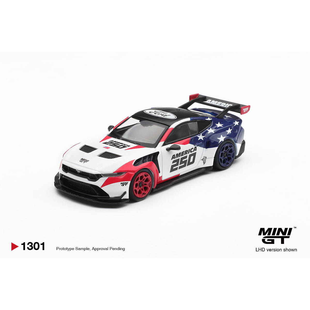 MINI GT 1/64 Ford Mustang GTD America 250 (USA Exclusive) MGT01301-BL Blister Pack