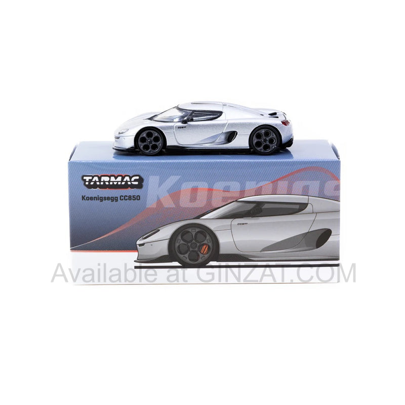 Koenigsegg CC850 Silver, Tarmac Works diecst model car