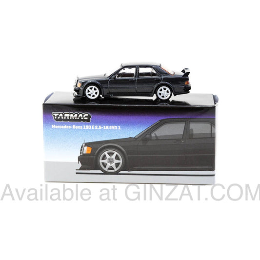 Mercedes-Benz 190E 2.5-16 EVO I Blue Black Metallic, Tarmac Works 1/64 diecast model car