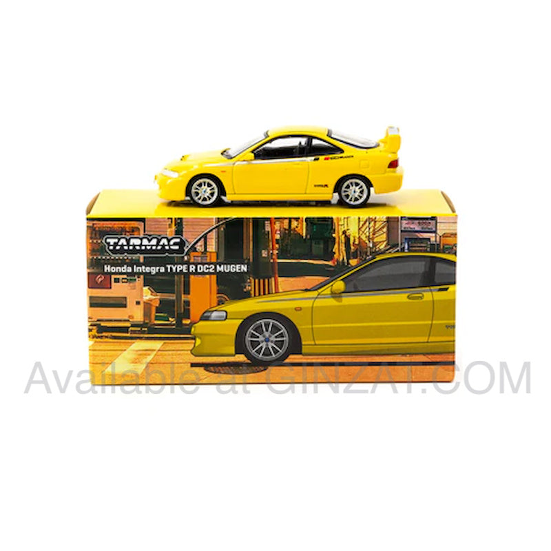 Honda Integra Type R DC2 MUGEN Sunlight Yellow, Tarmac Works diecast model car