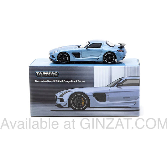 Mercedes-Benz SLS AMG Coupe Black Series Matte Blue, Tarmac Works 1/64 diecast model car