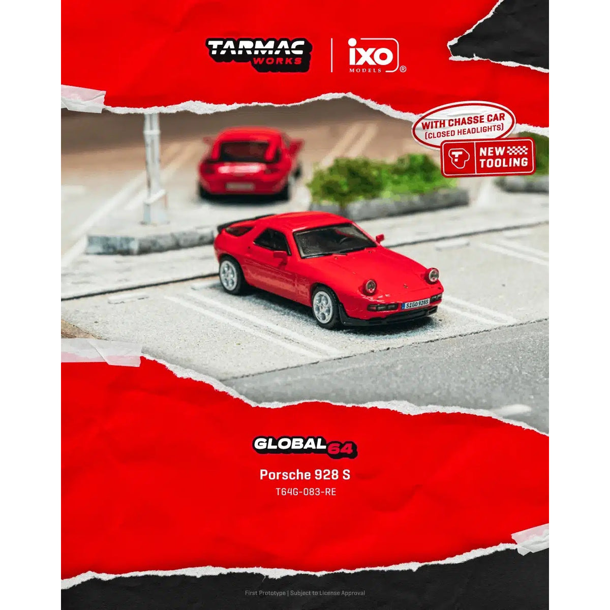 Tarmac Works 1/64 Porsche 928 S (Red) T64G-083