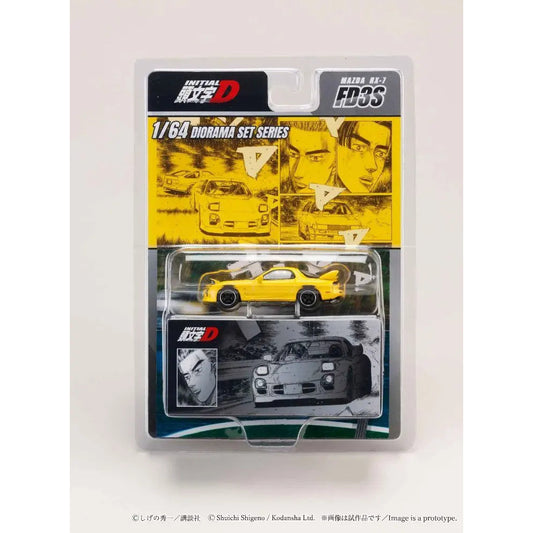Hobby Japan 1:64 Mazda RX-7 (FD3S) Project D – Initial D: Keisuke Takahashi vs. Wataru Akiyama (Blister Pack)