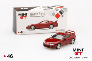 TOYOTA Supra Renaissance Red, MINI GT No.46 diecast model car