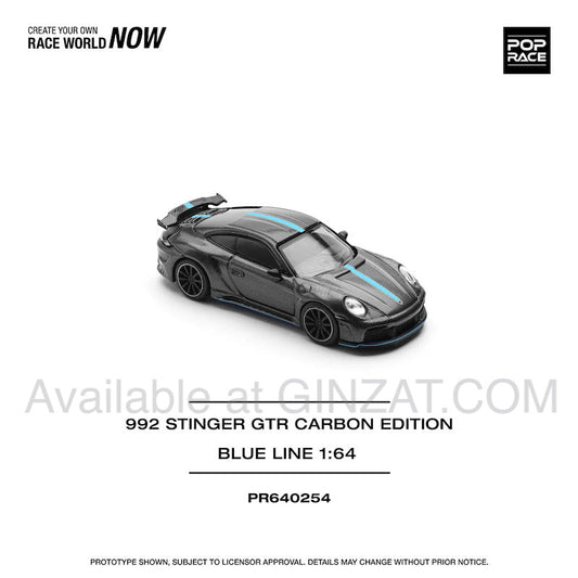 992 Stinger GTR Carbon Edition / Blue Line, POP Race diecast model car