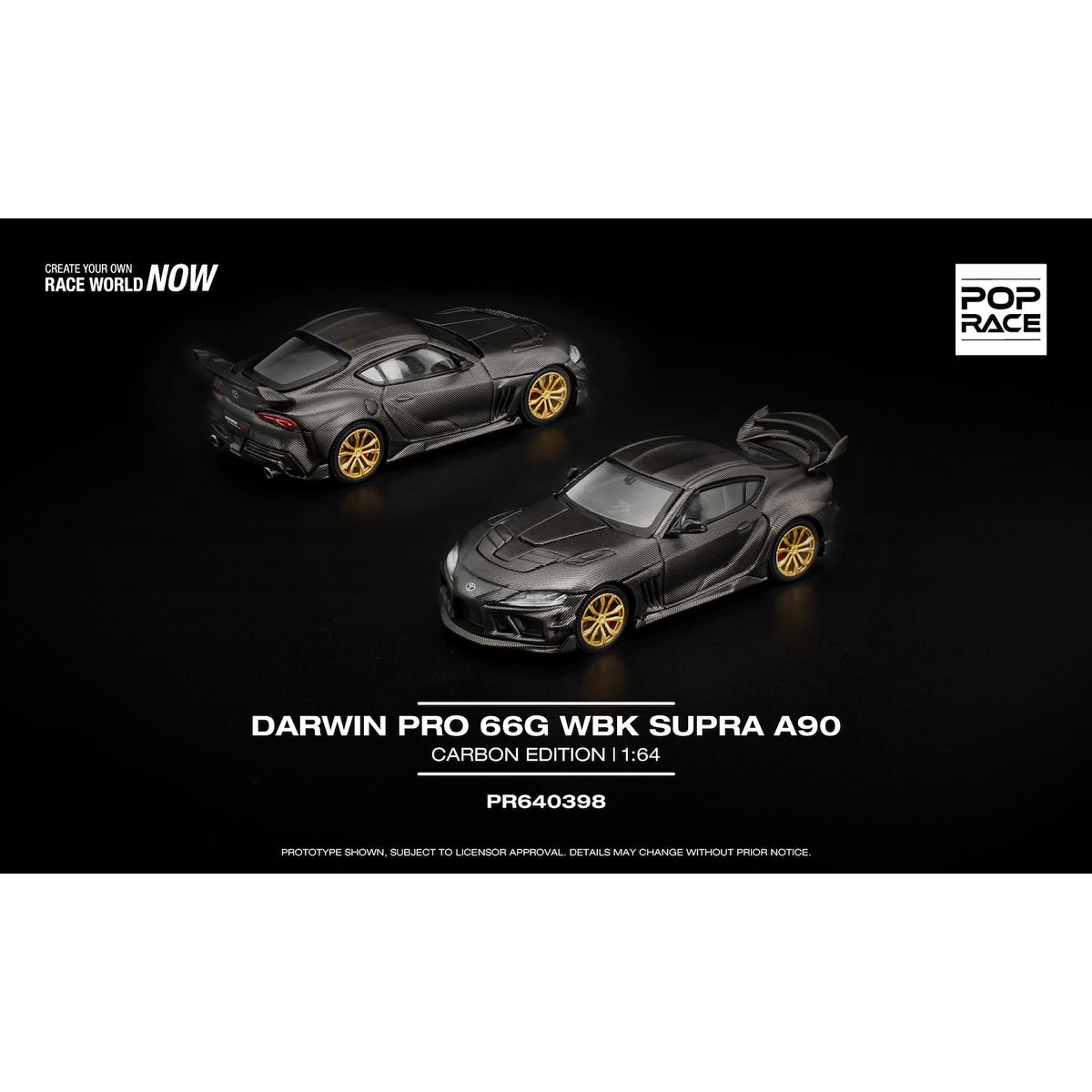 POP Race 1/64 Darwin Pro 66G WBK Supra A90 Carbon PR640398