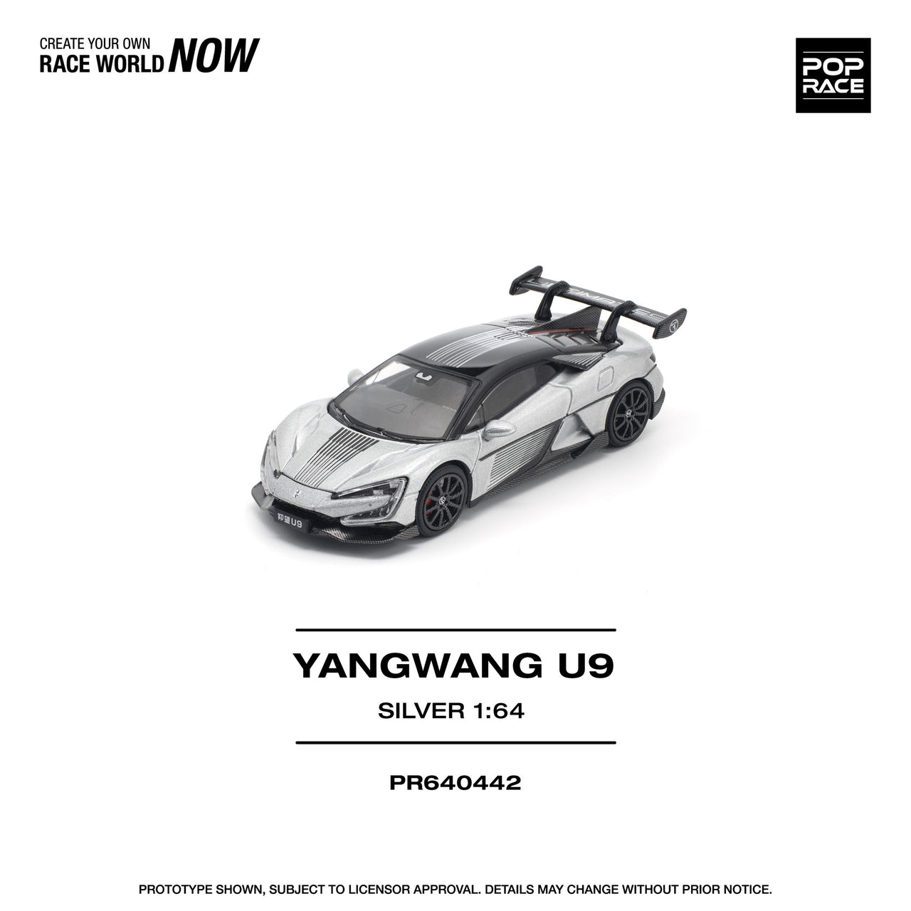 POP RACE 1:64 Yangwang U9 Silver