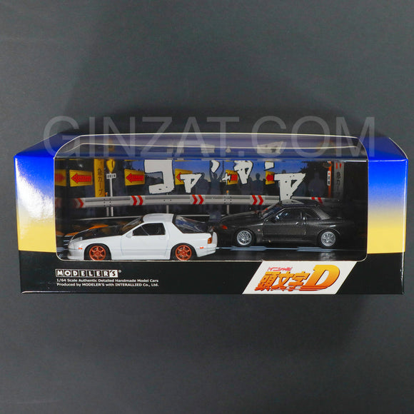 Initial D Car Set Vol.2 Ryosuke Takahashi RX-7 (FC3S) & Rin Hojo Skyline GT-R (BNR32), Modeler's diecast model car