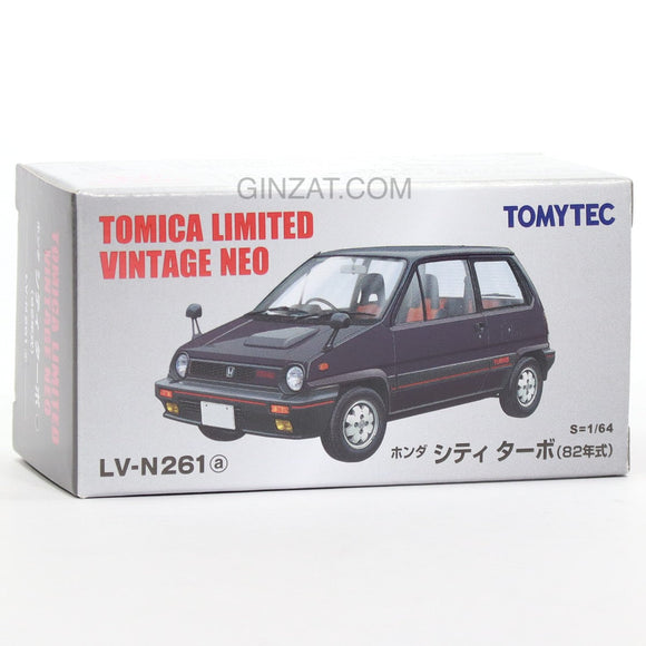 HONDA City Turbo 82� Black, Tomica Limited Vintage Neo diecast model car LV-N261a