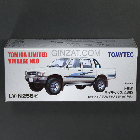 Toyota Hilux 4WD Pickup Double Cab SSR (White), Tomica Limited Vintage Neo diecast model car