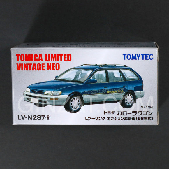 TOYOTA Corolla Wagon L Touring with Option Blue/silver 1996, Tomica Limited Vintage Neo diecast model car LV-N287a
