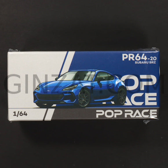 Subaru BRZ Sapphire Blue, POP Race 1/64 diecast model car