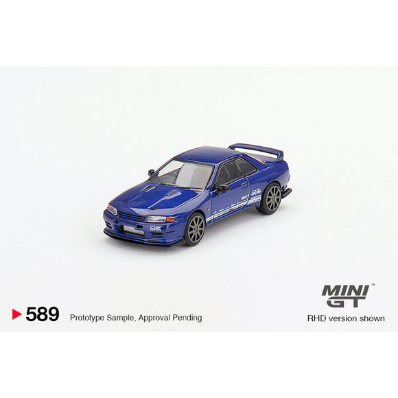 Nissan Skyline GT-R Top Secret VR 32 Metallic Blue MINI GT No.589