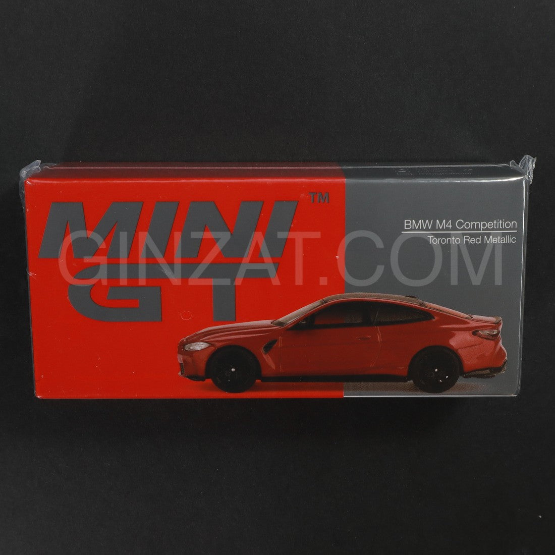 BMW M4 Competition (G82) Toronto Red Metallic, MINI GT No.566 diecast model