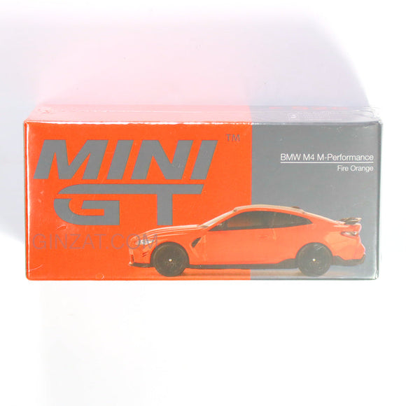 BMW M4 M Performance (G82) Fire Orange, MINI GT No.526 diecast model car