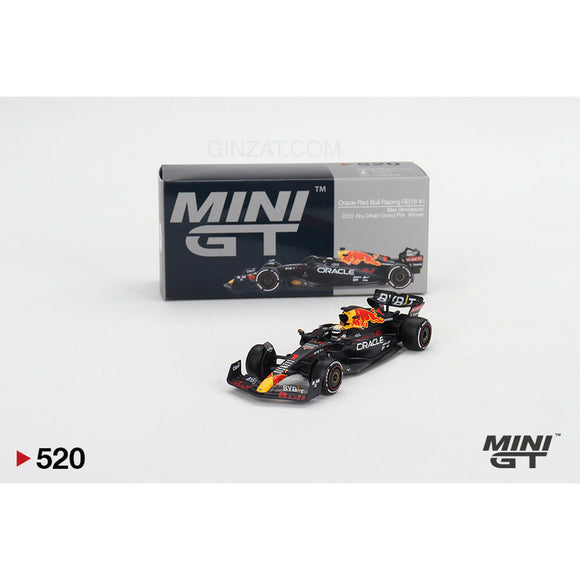 Oracle Red Bull Racing RB18 #1 Max Verstappen 2022 Abu Dhabi Grand Prix Winner, Mini GT No.520 diecast model car