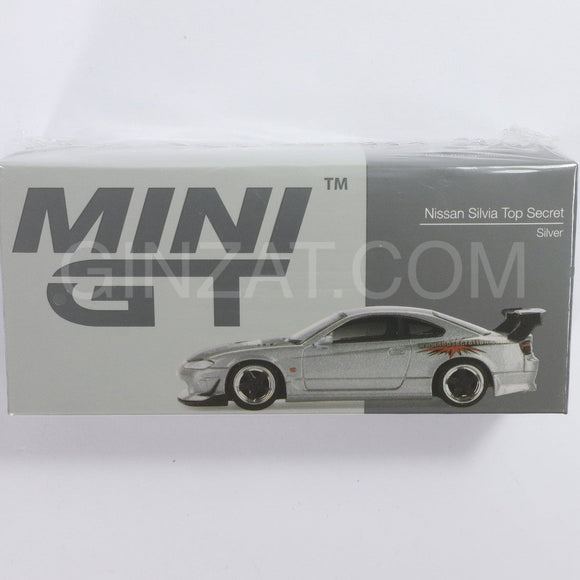 Nissan Silvia Top Secret (S15) Silver, MINI GT No.545 diecast model car