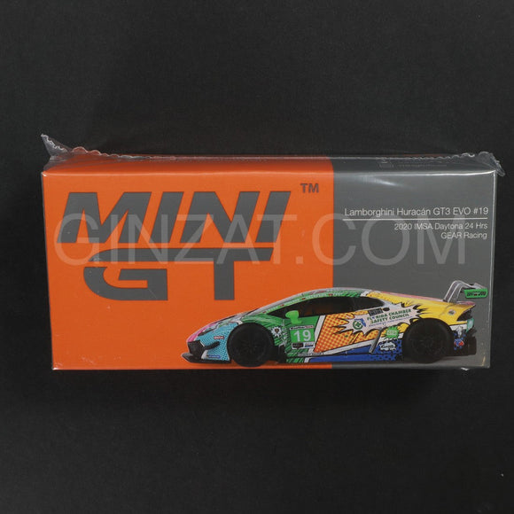Lamborghini Huracan GT3 EVO IMSA Daytona 24h 2020 #19 GEAR Racing , MINI GT No.552 diecast model