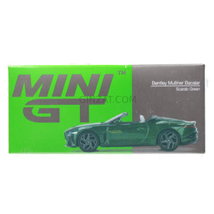 BENTLEY Mulliner Bacalar, Scarab Green, Mini GT No.492 diecast model car