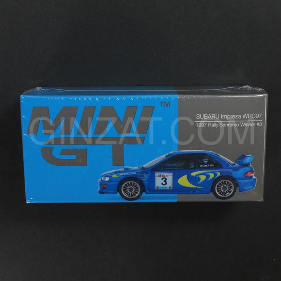 Subaru Impreza WRC97 Rally Sanremo 1997 Winner #3 , MINI GT No.512 diecast model car