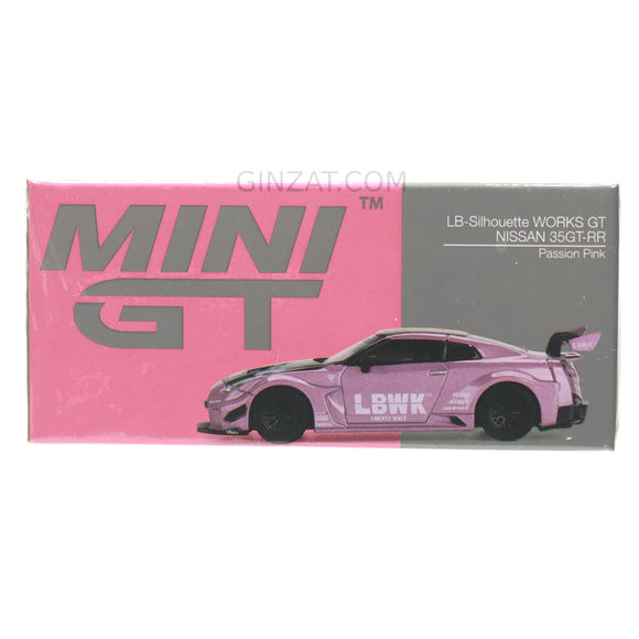LB-Sihouette WORKS GT NISSAN 35GT-RR Ver.2 Passion Pink, Mini GT No.418 diecast model car