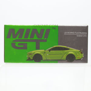 LB-WORKS FORD Mustang Grabber Lime, Mini GT No.426 diecast model car
