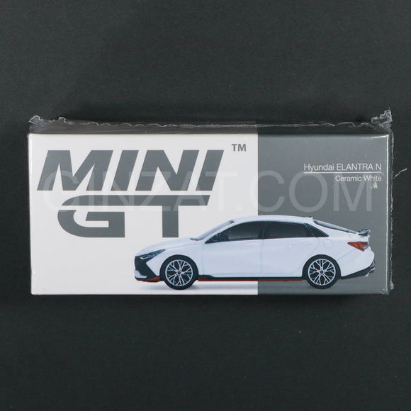 Hyundai Elantra N Ceramic White, Mini GT No.427 diecast model car