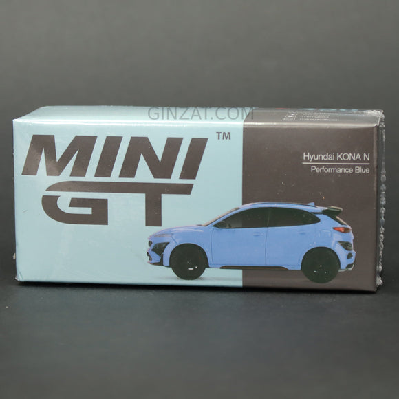 HYUNDAI KONA N Performance Blue, Mini GT No.450 diecast model car