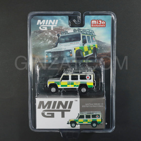 LAND ROVER Defender 110 British Red Cross Search & Rescue, MINI GT No.159 (Blister Pack)