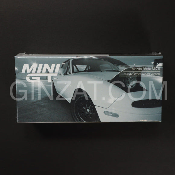 Mazada Miata MX-5 Classic White Tuned Version Fred's Garage Special, MINI GT No.270 diecast model car