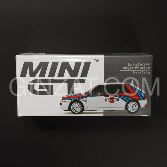 Lancia Delta HF Integrale Evoluzione Martini Racing, MINI GT No. 300 diecast model car