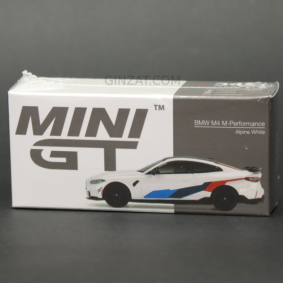 BMW M4 M-Performance Alpine White, Mini GT No.346 diecast model car