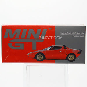 LANCIA Stratos HF Stradale Rosso Arancio, Mini GT No.365 diecast model car