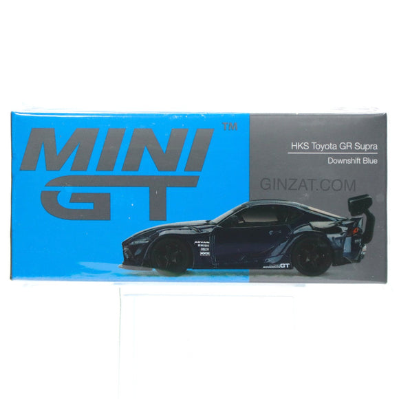 HKS TOYOTA GR Supra Downshift Blue, Mini GT 368 diecast model