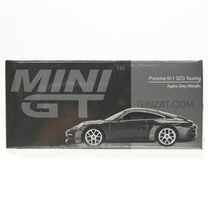 PORSCHE 911 GT3 Touring Agate Grey Metallic, Mini GT No. 373 diecast model car