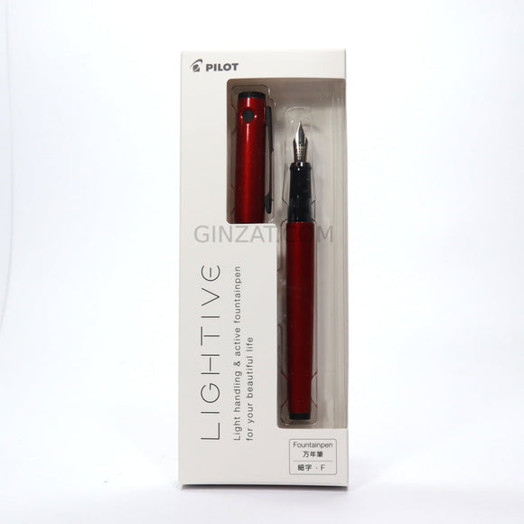 Pilot LIGHTIVE Fountain Pen – Active Red Fine Nib