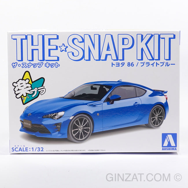 Toyota 86 (Bright Blue), The Snap Kit, Aoshima Plastic Model Car (Scale 1/32)