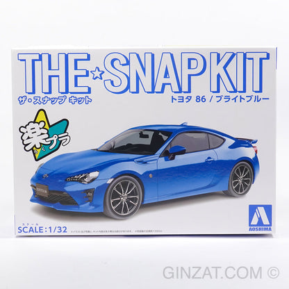 Toyota 86 (Bright Blue), The Snap Kit, Aoshima Plastic Model Car (Scale 1/32)