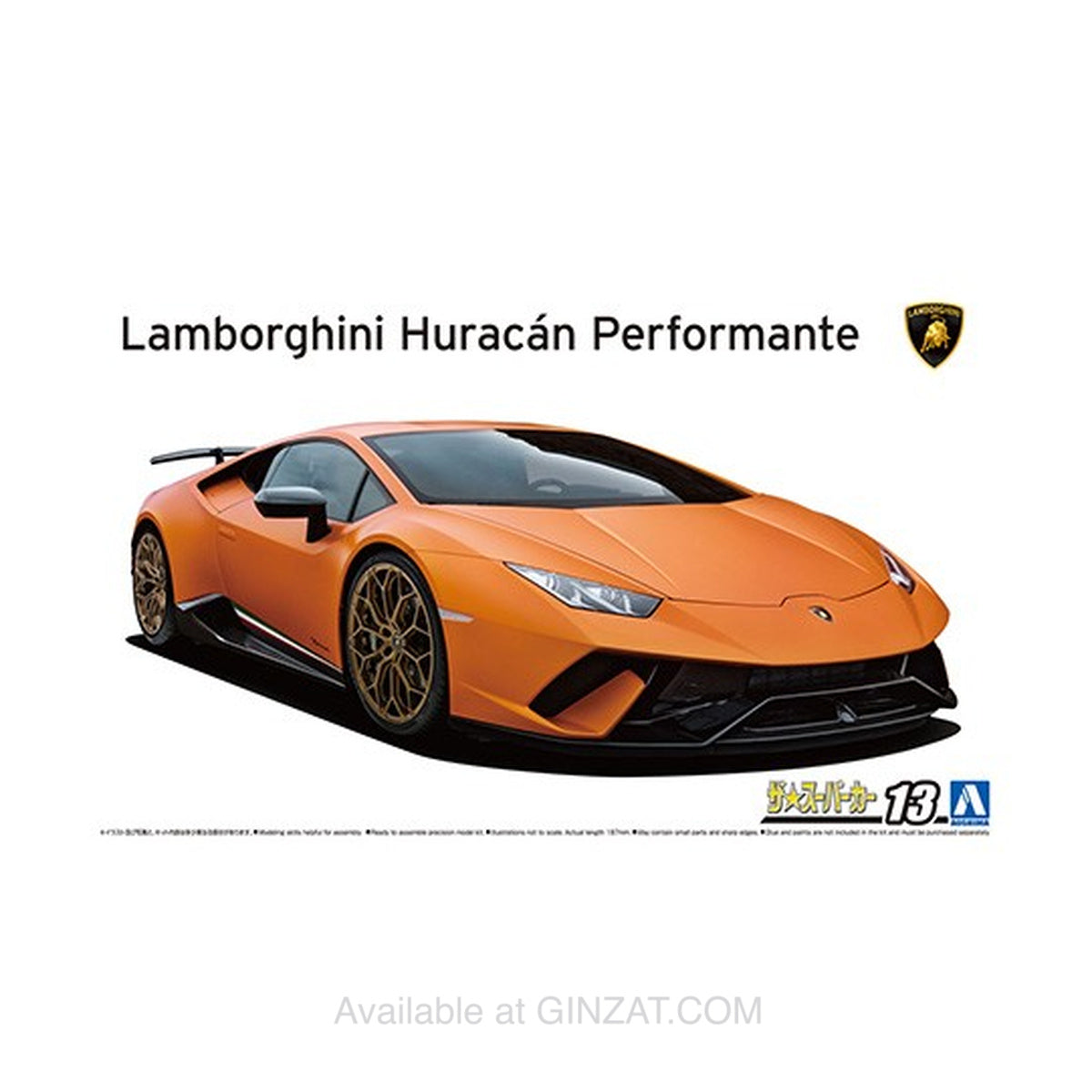 Lamborghini Huracan performante ‘17, Aoshima 1/24 Plastic Model Kit