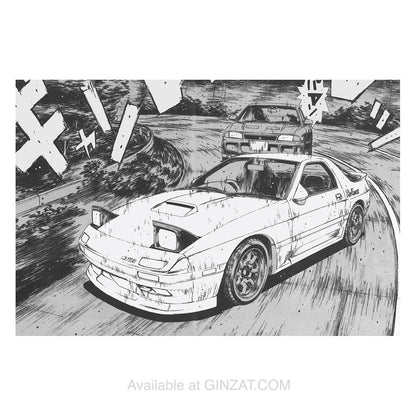 INITIAL D TAKAHASHI RYOSUKE [MAZDA] FC3S RX-7 [COMICS Vol.11 AKAGI BATTLE Ver.] Aoshima 1/24 PRE-PAINTED MODEL No.I-2