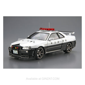 NISSAN BNR34 SKYLINE GT-R Patrol Car '99, Aoshima 1/24 Plastic Model Kit