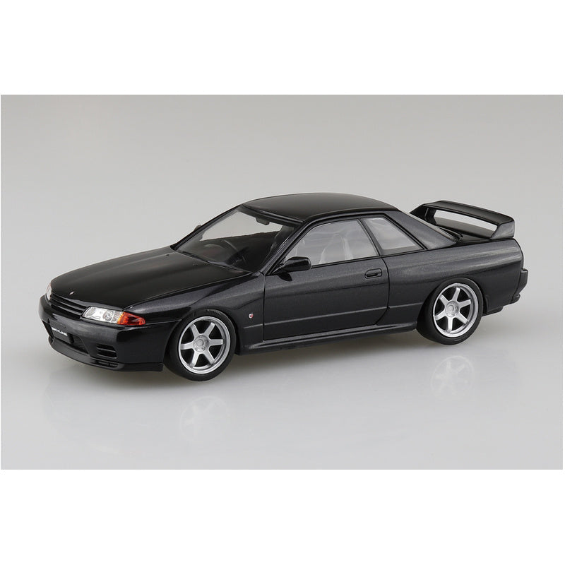 Nissan R32 Skyline GT-R Custom Wheel (Black Pearl Metallic), The Snap Kit, Aoshima Plastic Model Car (Scale 1/32)